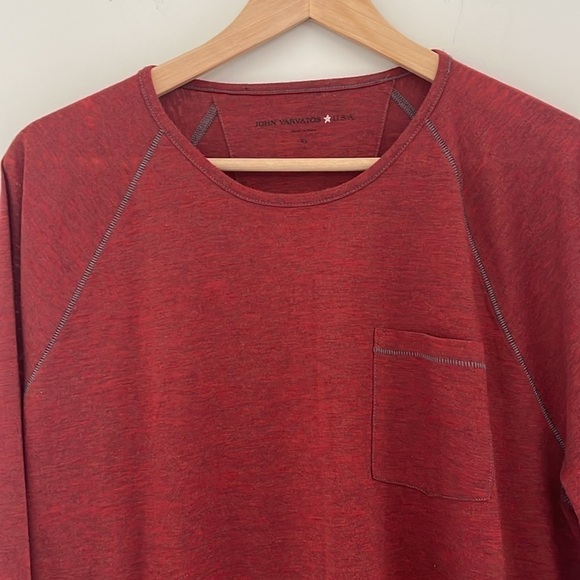 John Varvatos lightweight red long sleeve shirt size extra large - Picture 3 of 8